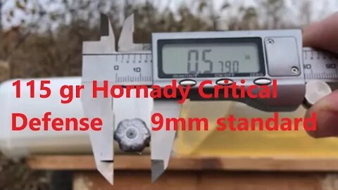 115 gr 9mm Standard Pressure Hornady Critical Defense 3.1" Barrel Ballistic Shooting Test Taurus GX4