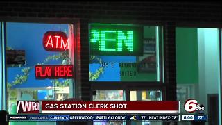 Gas station clerk shot after giving money to robber