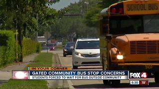 Gated community bus stop concerns