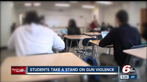 Hundreds of Indianapolis Public School students protest gun violence, remember victims during National Walkout