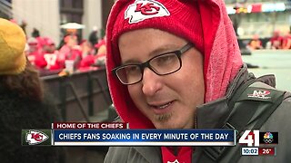 Chiefs fans keep the celebration going