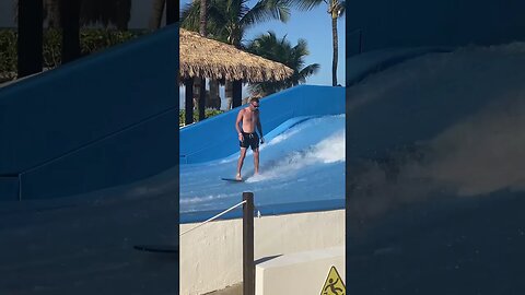 Surfing at Hard Rock Punta Cana's Flow Rider finished with a hard whip out #surf #viralvideo 🌊🏄‍♂️