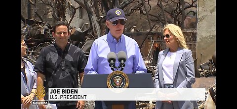 US President Biden tours aftermath of deadly Maui fires...Visits Lahaina.