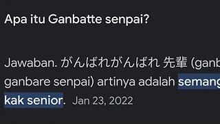 がんばれがんばれ 先輩 (ganbare ganbare senpai) artinya adalah semangat, kak senior. !!!GANBATTE SENPAI 😂😀🤗🤗