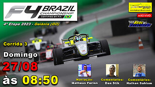 🔴 FÓRMULA 4 BRAZILIAN CHAMPIONSHIP | Corrida 3 | 4ª Etapa 2023 | Goiânia (GO) | Ao Vivo
