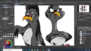 Lets Draw Some SIMPLE Graffiti bird characters in Clip studio paint
