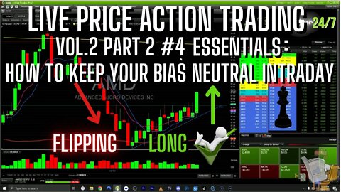 LIVE PRICE ACTION TRADING VOL.2 PART 2 #4 CONTINUED FLIPPED LONG & PRINTED ON THE WAY BACK UP