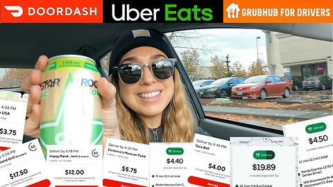 Uber Eats, DoorDash, And GrubHub Driver Ride Along | Multi Apping | Part 1