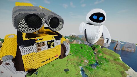 Minecraft Wall-E & Eve Build