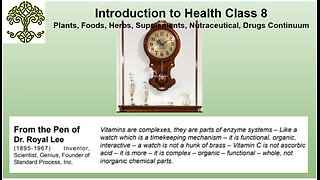 Personal Alkemy Intro to Health Class 9 of 10 Part 2 - Vitamins Need Minerals and Vice Versa