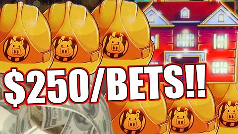 $250 HUFF N PUFF SPINS! ☆ Nonstop Jackpots Playing High Limit Slots!