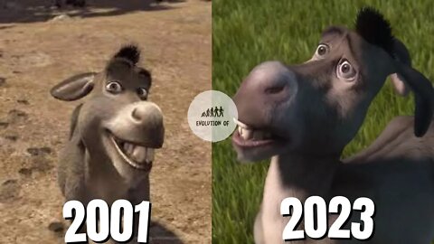 Evolution of Donkey In Shrek MOVIES 2001-2023