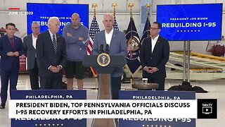 JUST IN: Biden, Pennsylvania Officials Give Update On Recovery Efforts After I-95 Highway Collapse