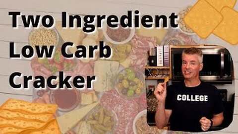 Two Ingredient Low Carb Crackers - 6g net carbs per 15 crackers 👀