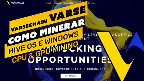 ⛏️💰 COMO MINERAR A MOEDA VARSECHAIN (VARSE) - PASSO A PASSO - HIVE OS E WINDOWS