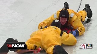 Grandview trains for ice rescues during harsh winter season