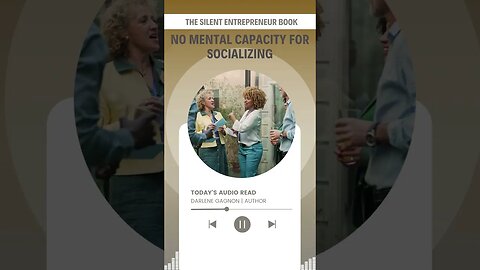 The Silent Entrepreneur - No Mental Capacity For Socializing #shorts