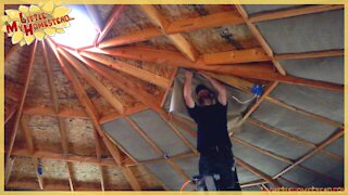 Reciprocal Ceiling Finish | Underground Earthbag Building | Weekly Peek Ep89
