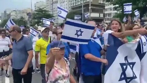 Protesto a favor de Israel em Copacabana