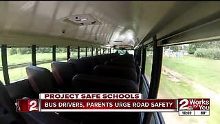 Bus drivers, parents urge road safety