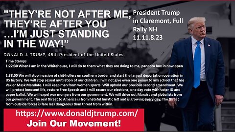 President Trump in Claremont, Full Rally NH 11.11.8.23