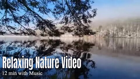 Relaxing Nature Video - Winter Hike - 12 minutes with relaxing music - 4K