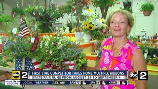 First-time competitor takes home multiple ribbons at State Fair Flower Show