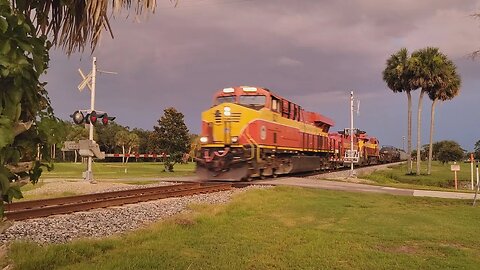 Florida East Coast Railway FEC-107 and 206 at the Golf Course on July 19 2023 #fec107 #fec206