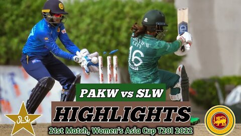 PAKW vs SLW T20 Highlights Today | Pakistan Women's vs Sri Lanka Women's T20 Highlights Today 2022