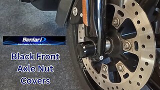 Benlari Black Front Axle Nut Covers For Harley Davidson Motorcycles