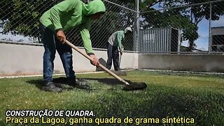 Praça da Lagoa Ganha Quadra de Grama Sintética | bonja tv