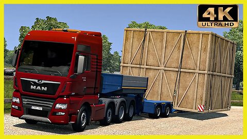 HUGE BOX transported with MAN TGX in Hungary | Euro Truck Simulator 2 Gameplay "4K"