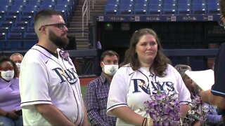 Longtime Rays fans get married at 'The Trop'