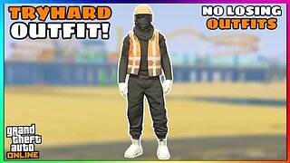 Easy Black Joggers Garbage Vest Glitch Modded Tryhard Outfit (GTA Online)