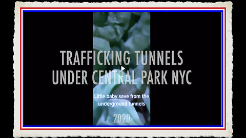TRAFFICKING TUNNELS UNDER CENTRAL PARK, NYC - 2020