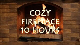 Cozy Crackling Fireplace Ambience - No Music - 10 Hours