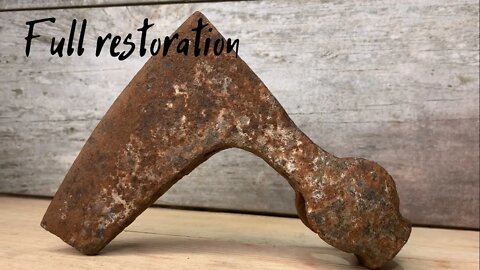 Restoration Viking Axe. I was VERY SURPRISED when I cleaned it from the rust!