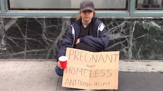 Would you help a pregnant homeless woman?