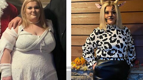 Unbelievable transformation this lady lose 50Kg in a year