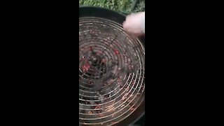 Embers on the BBQ