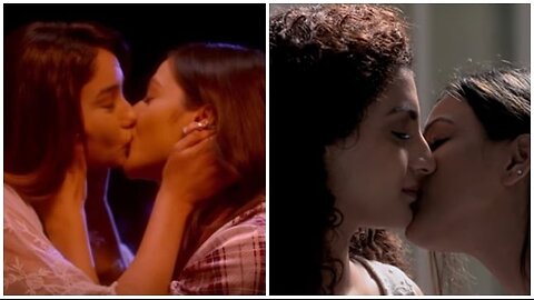 INDIAN lesbian kiss