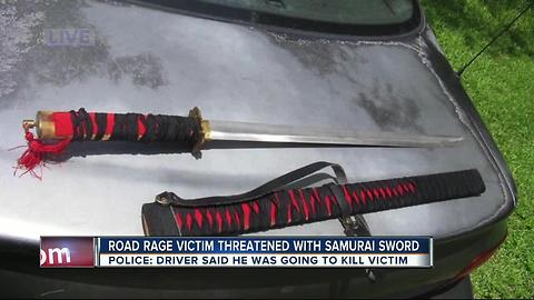 Police: Man threatens other driver with a samurai sword in a road rage attack