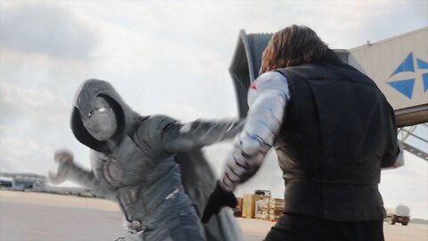 Moon Knight joins the Civil War Airport Battle