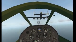 P-63 Blind spots formation on 4 engine bomber. VR