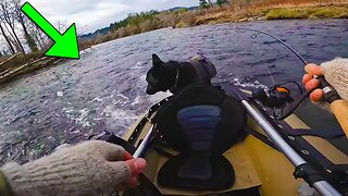 UNEXPECTED Catch, Ultralight TROUT FISHING In My New MINI RAFT!