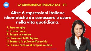 "Fare un giro" e "In alto mare" espressioni idiomatiche italiane molto popolari.