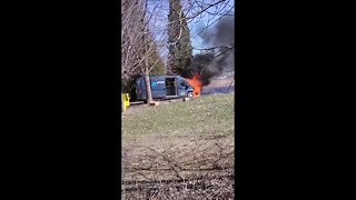 Amazon Prime delivery truck catches fire in Canton