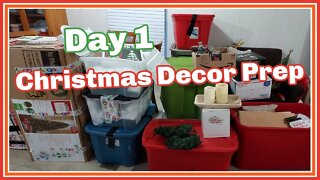 CHRISTMAS DECOR PREP | DAY 1 | GETTING READY FOR CHRISTMAS!