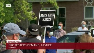 Protesters demand justice after Jacob Blake was shot, injured by police