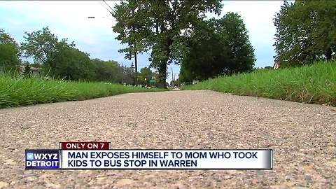 After putting kids on school bus Warren mom encounters man exposing himself